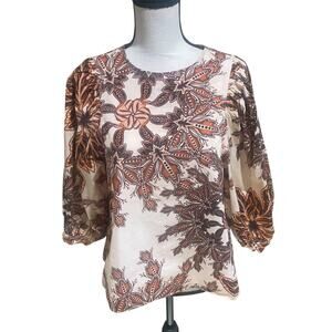 maude vivante floral paisley blouse